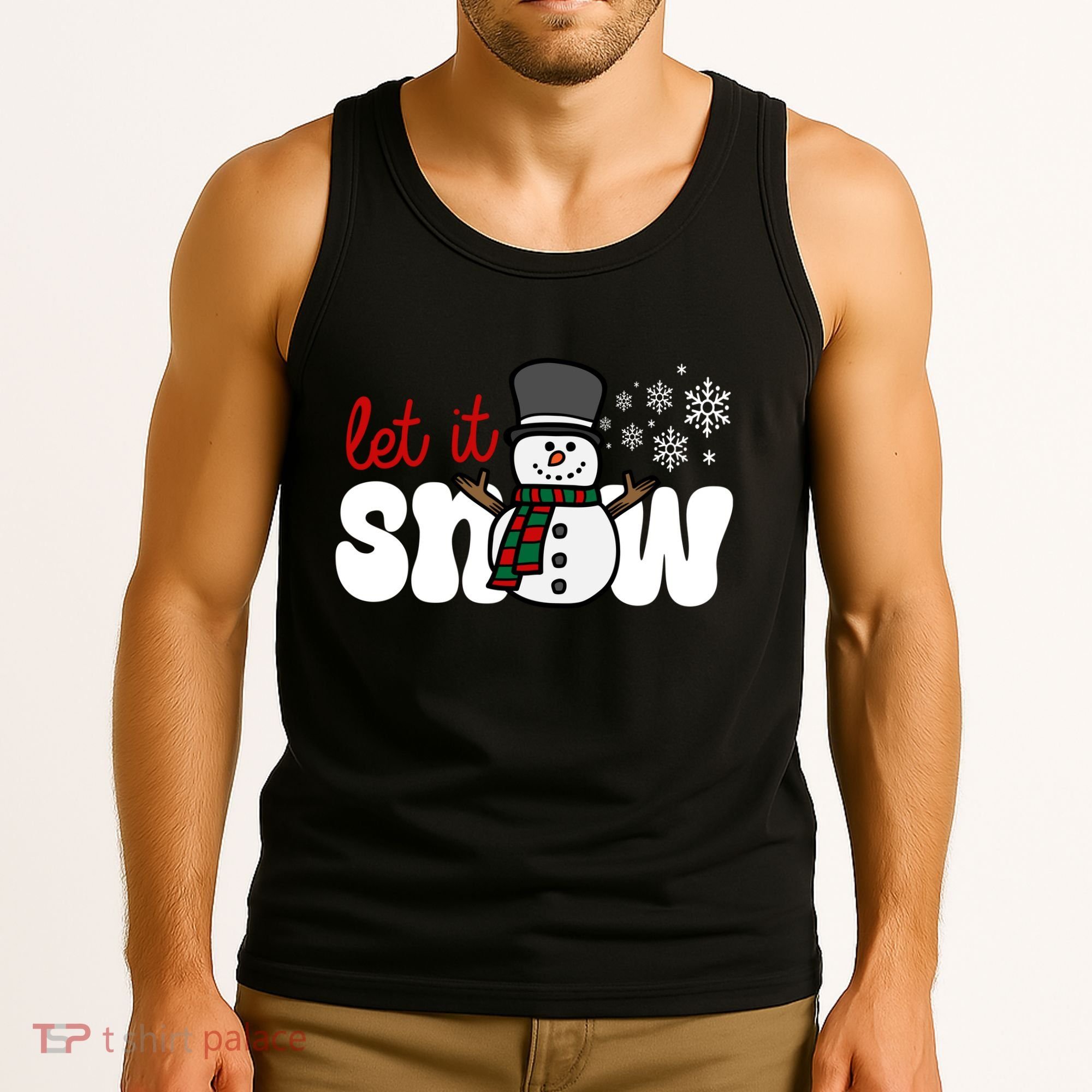 Let It Snow Christmas Holiday Cute Tank Top