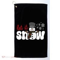 Let It Snow Christmas Holiday Cute Golf Towel thumb 0