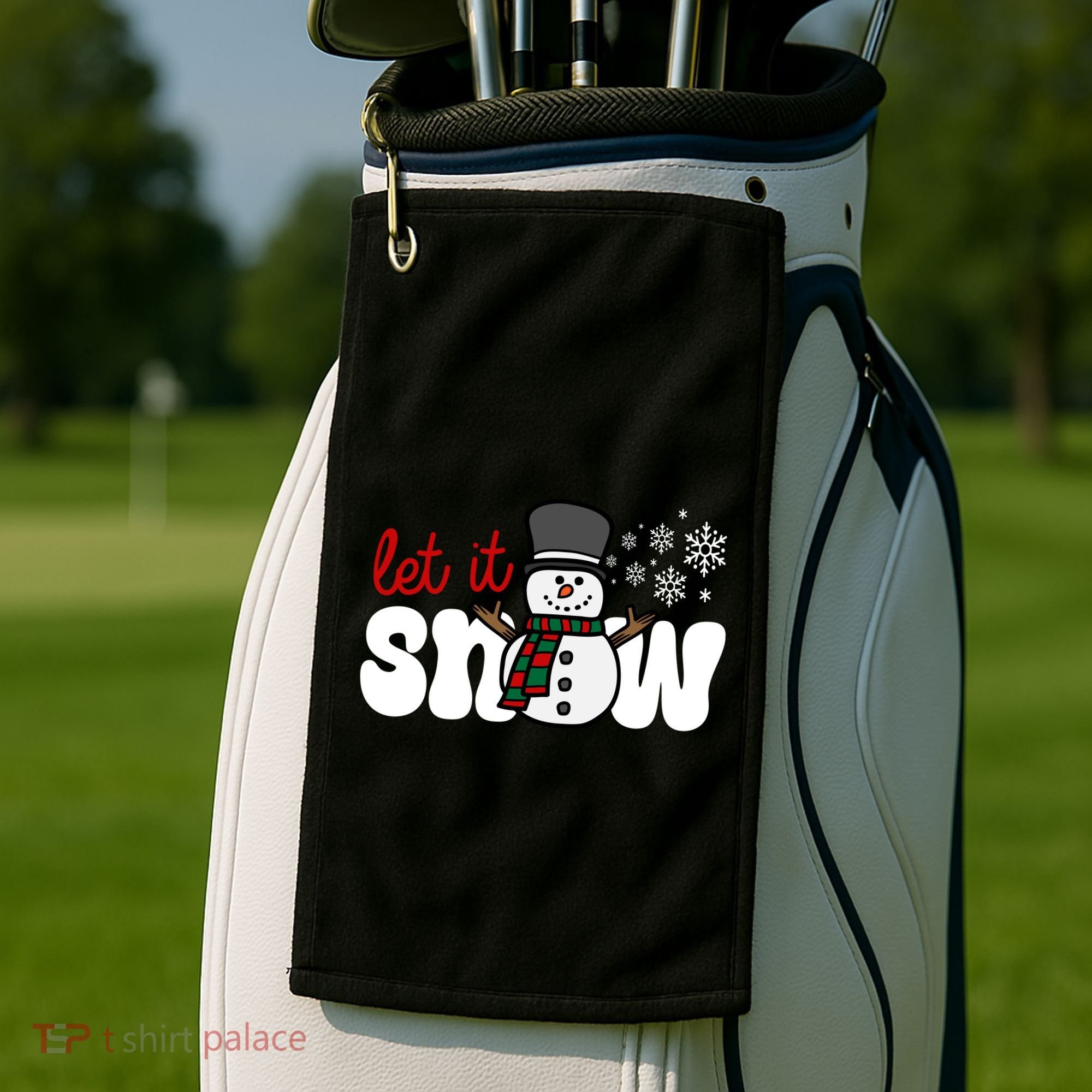 Let It Snow Christmas Holiday Cute Golf Towel