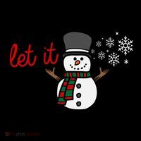 Let It Snow Christmas Holiday Cute Kids Colorblock Raglan Jersey thumb 2