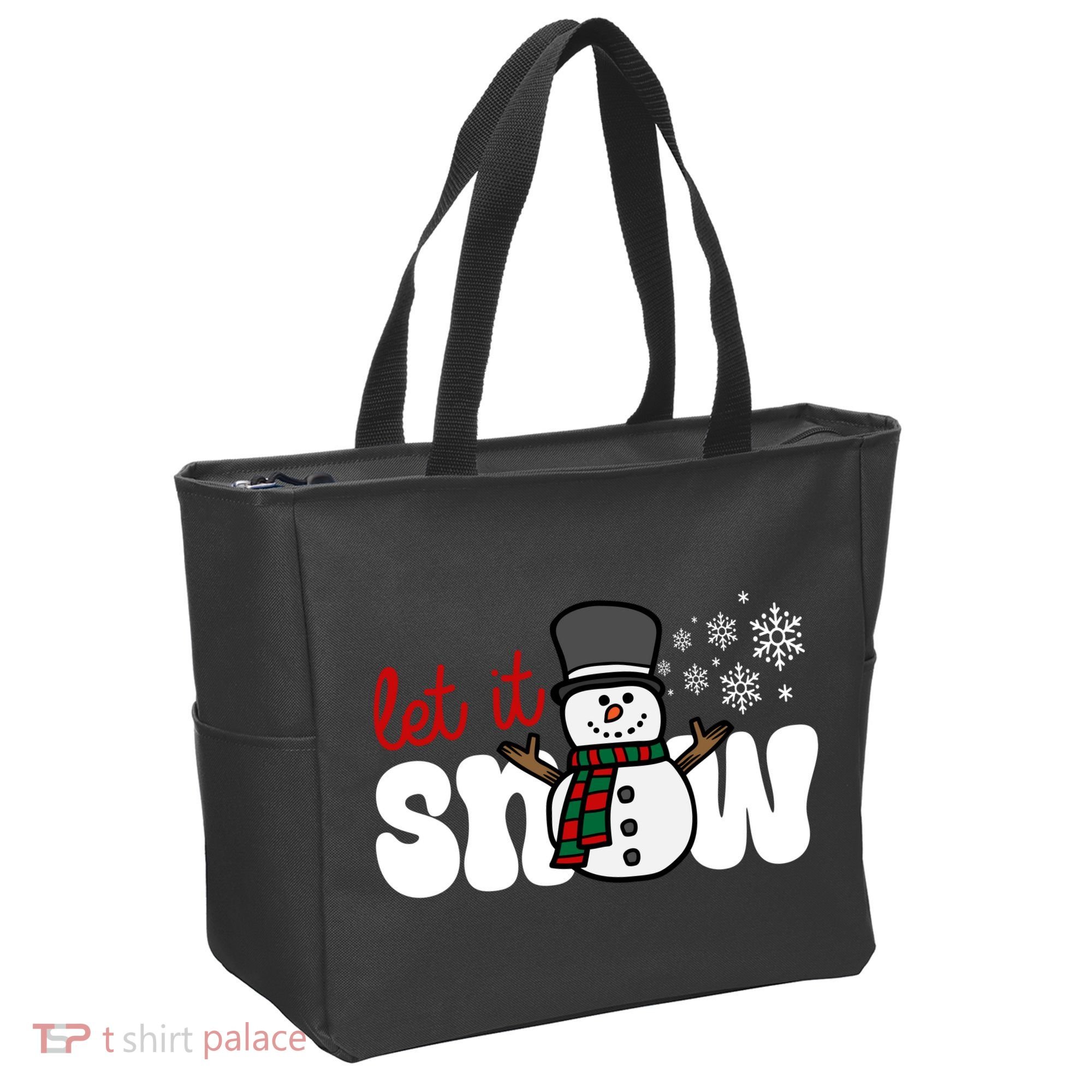 Let It Snow Christmas Holiday Cute Tote Bag