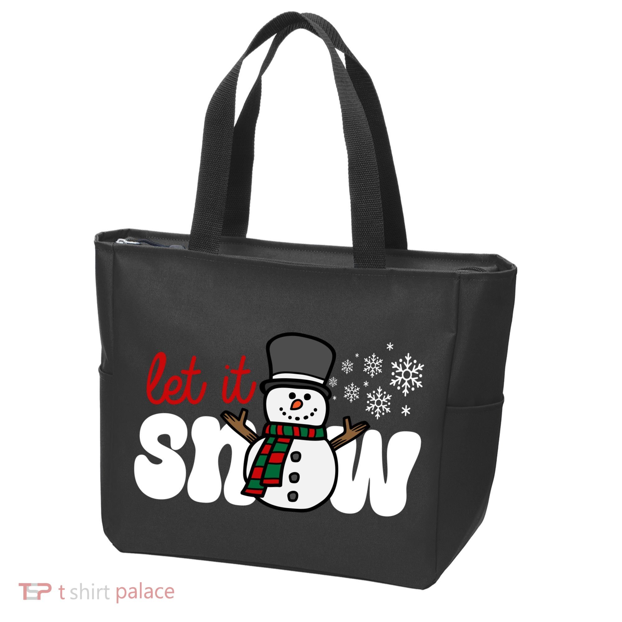 Let It Snow Christmas Holiday Cute Tote Bag