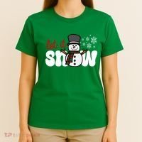 Let It Snow Christmas Holiday Cute T-Shirt thumb 4