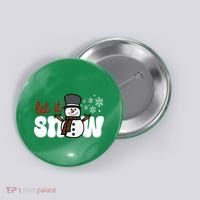 Let It Snow Christmas Holiday Cute Button thumb 0