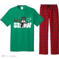Let It Snow Christmas Holiday Cute Pajama Set thumb 0