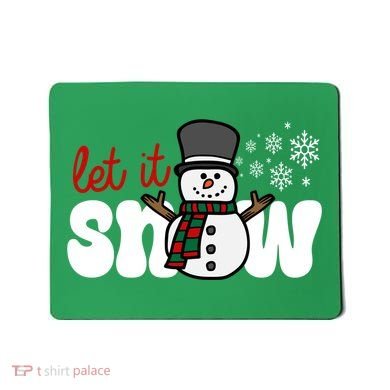 Let It Snow Christmas Holiday Cute Mousepad