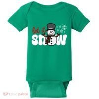 Let It Snow Christmas Holiday Cute Baby Bodysuit thumb 0