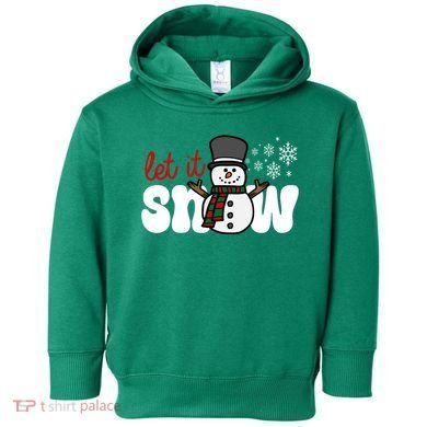 Let It Snow Christmas Holiday Cute Toddler Hoodie
