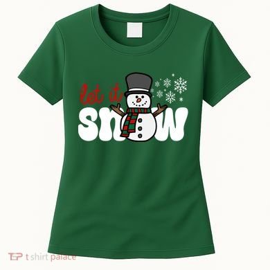 Let It Snow Christmas Holiday Cute Women's T-Shirt