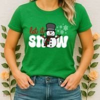 Let It Snow Christmas Holiday Cute Women's T-Shirt thumb 2