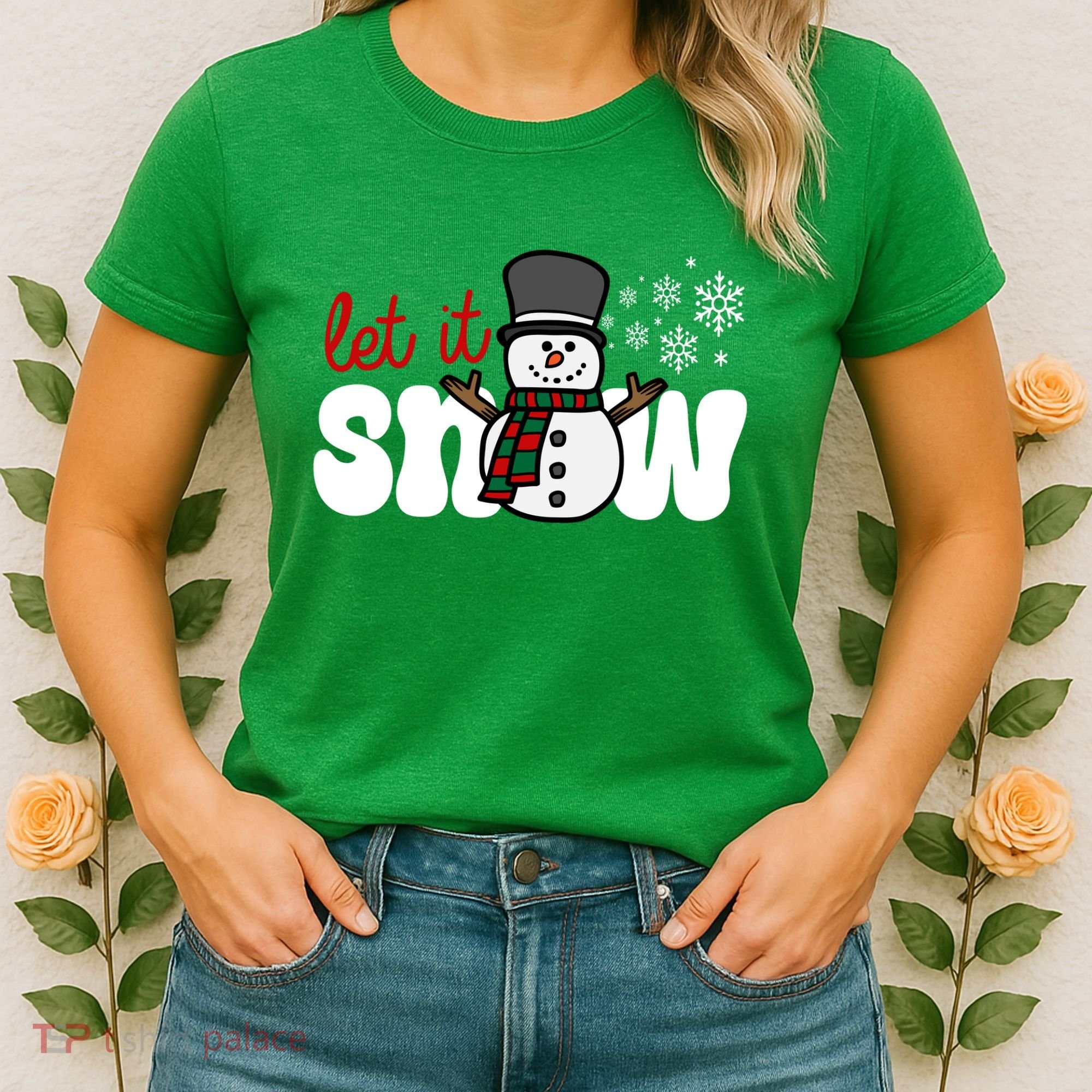 Let It Snow Christmas Holiday Cute Women's T-Shirt