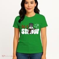 Let It Snow Christmas Holiday Cute Women's T-Shirt thumb 4