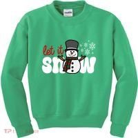Let It Snow Christmas Holiday Cute Kids Sweatshirt thumb 0