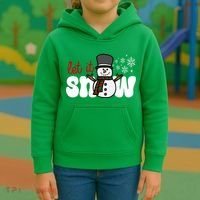 Let It Snow Christmas Holiday Cute Kids Hoodie thumb 3