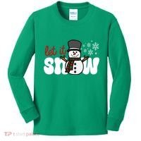 Let It Snow Christmas Holiday Cute Kids Long Sleeve Shirt thumb 0