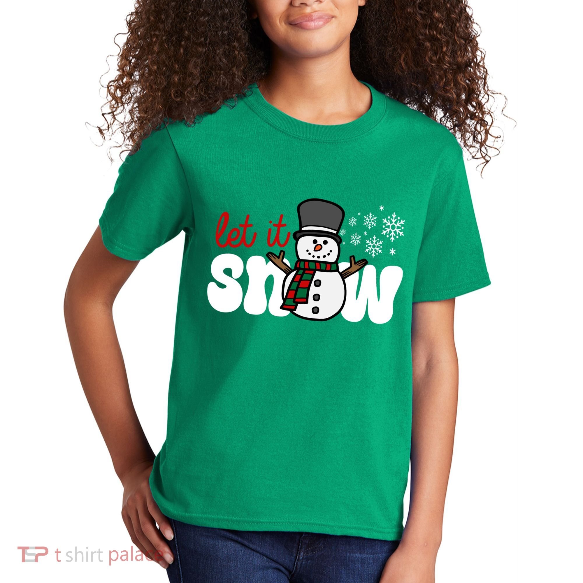 Let It Snow Christmas Holiday Cute Kids T-Shirt