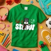 Let It Snow Christmas Holiday Cute Kids T-Shirt thumb 3