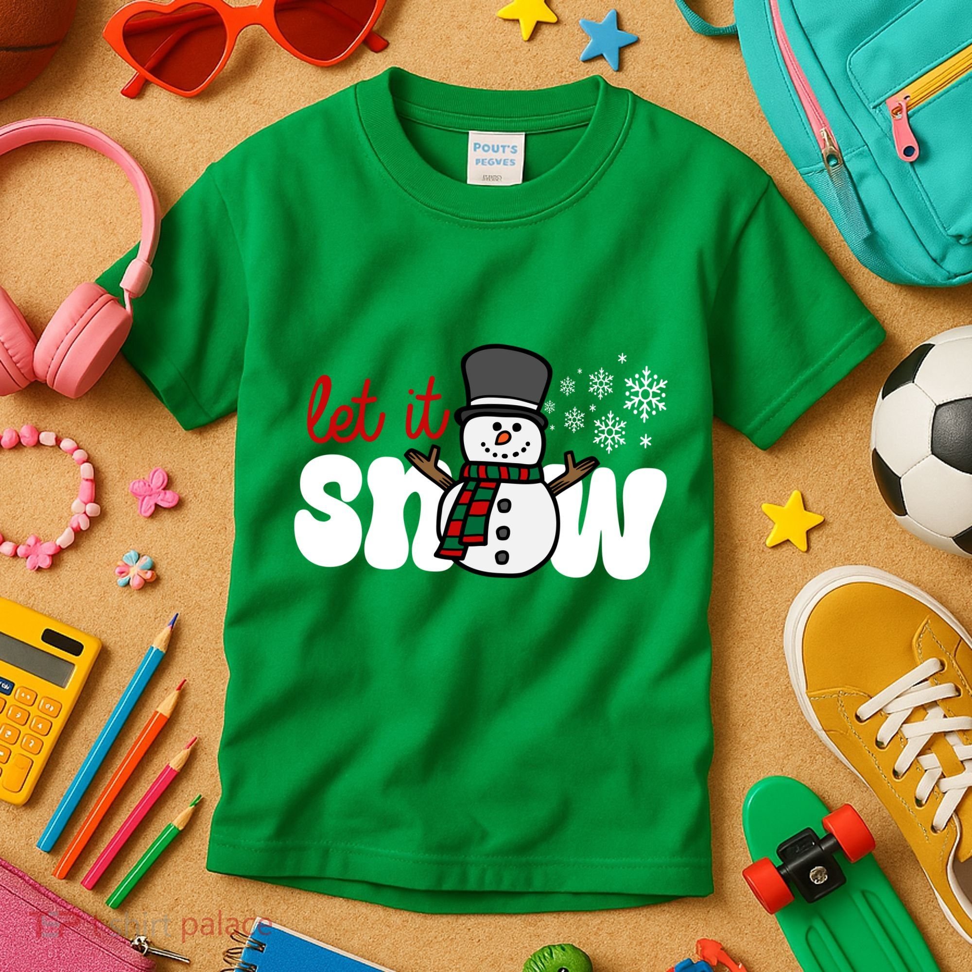Let It Snow Christmas Holiday Cute Kids T-Shirt