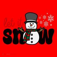 Let It Snow Christmas Holiday Cute Santa Hat thumb 1