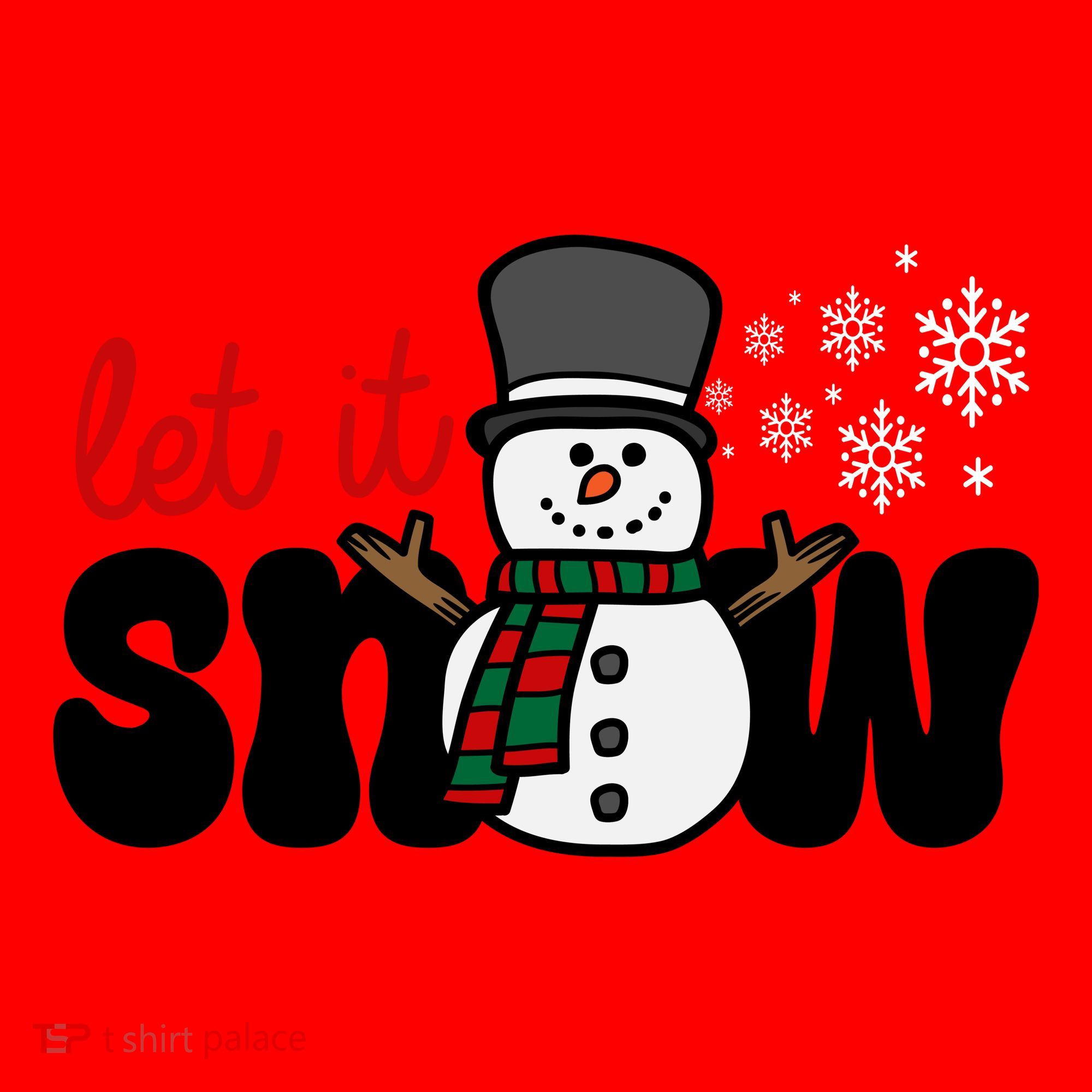 Let It Snow Christmas Holiday Cute Santa Hat