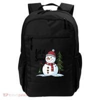 Let It Snow Cute Snowman Christmas Xmas Holiday Backpack thumb 0