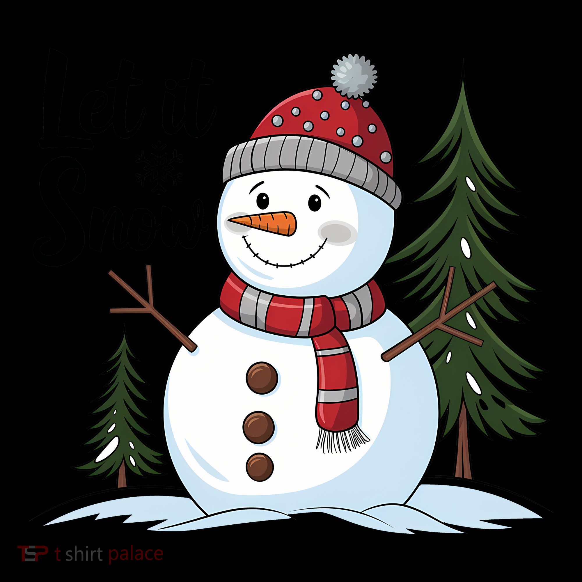 Let It Snow Cute Snowman Christmas Xmas Holiday Coffee Mug