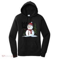Let It Snow Cute Snowman Christmas Xmas Holiday Women's Hoodie thumb 0