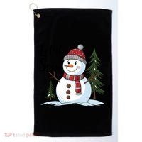 Let It Snow Cute Snowman Christmas Xmas Holiday Golf Towel thumb 0