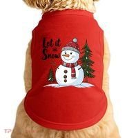 Let It Snow Cute Snowman Christmas Xmas Holiday Doggie Tank thumb 0