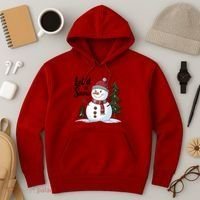 Let It Snow Cute Snowman Christmas Xmas Holiday Hoodie thumb 3