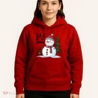 Let It Snow Cute Snowman Christmas Xmas Holiday Hoodie thumb 5