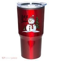 Let It Snow Cute Snowman Christmas Xmas Holiday Tumbler thumb 0