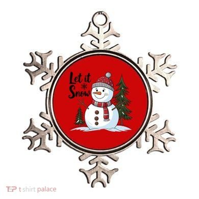 Let It Snow Cute Snowman Christmas Xmas Holiday Ornament