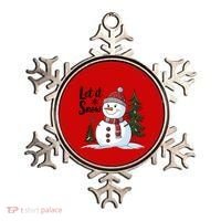 Let It Snow Cute Snowman Christmas Xmas Holiday Ornament thumb 0
