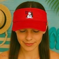 Let It Snow Cute Snowman Christmas Xmas Holiday Visor thumb 2