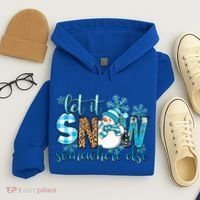 Let It Snow Somewhere Else Snow With Snowflakes Christmas Gift Hoodie thumb 4