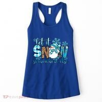Let It Snow Somewhere Else Snow With Snowflakes Christmas Gift Women's Tank Top thumb 0