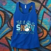 Let It Snow Somewhere Else Snow With Snowflakes Christmas Gift Women's Tank Top thumb 3