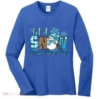 Let It Snow Somewhere Else Snow With Snowflakes Christmas Gift Women's Long Sleeve Shirt thumb 0