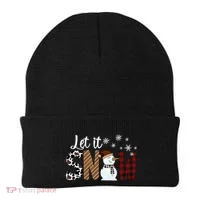 Let It Snow Cute Gift Beanie thumb 0