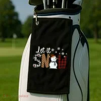 Let It Snow Cute Gift Golf Towel thumb 2