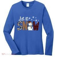 Let It Snow Cute Gift Women's Long Sleeve Shirt thumb 0