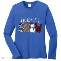 Let It Snow Cute Gift Women's Long Sleeve Shirt thumb 0