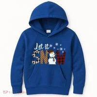 Let It Snow Cute Gift Kids Hoodie thumb 0