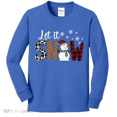 Let It Snow Cute Gift Kids Long Sleeve Shirt