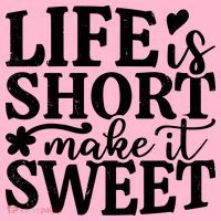 Life Is Short Make It Sweet Inspirational Quote Mousepad thumb 1