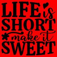 Life Is Short Make It Sweet Inspirational Quote Santa Hat thumb 1