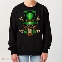 Leprechaun Irish Skull Clover Women's Sweatshirt thumb 0