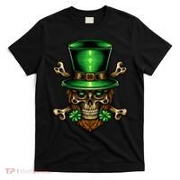 Leprechaun Irish Skull Clover T-Shirt thumb 0