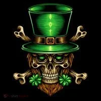Leprechaun Irish Skull Clover Coffee Mug thumb 5